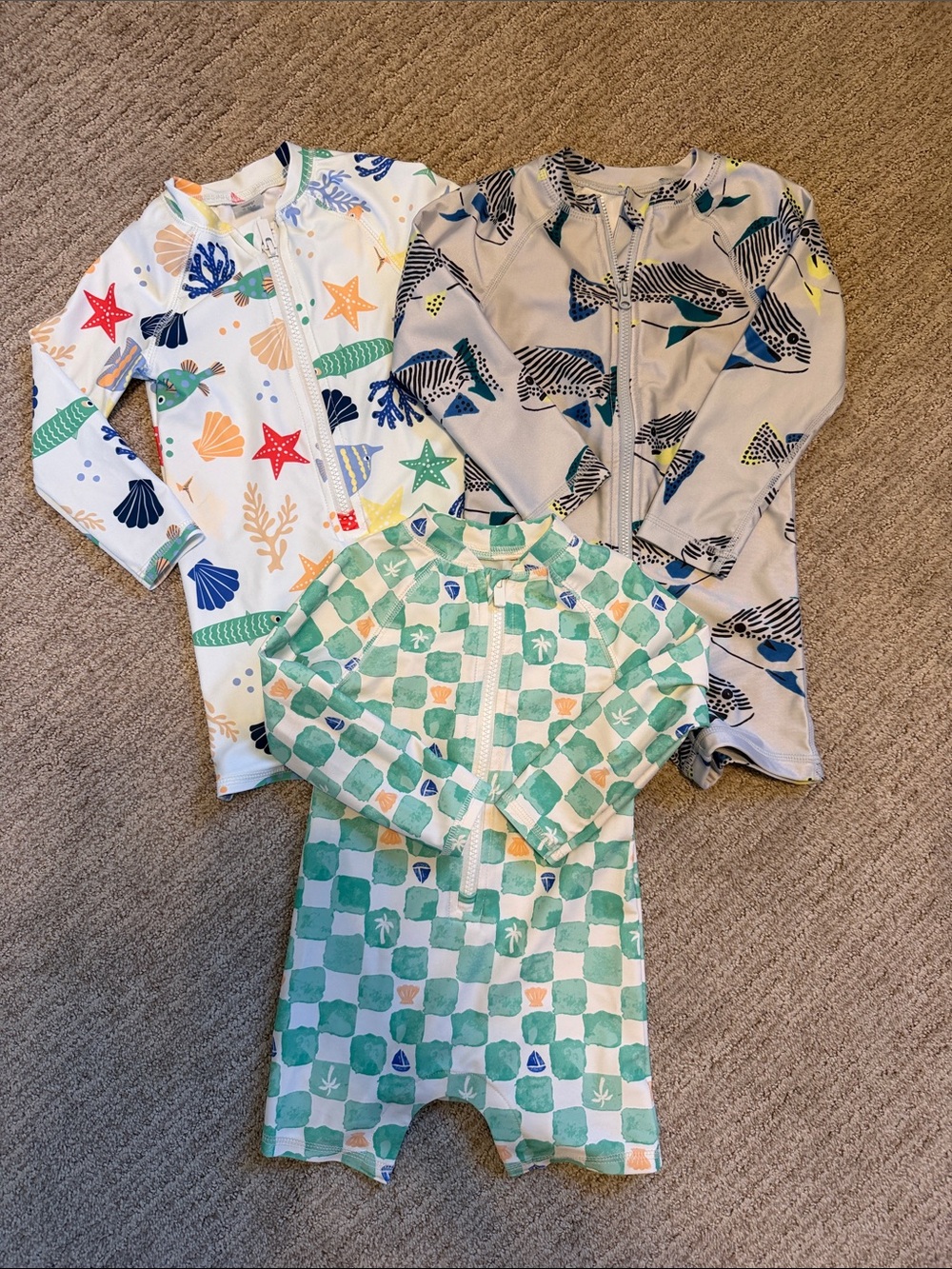 Lot of 3 kids swimsuits 18-24 mo